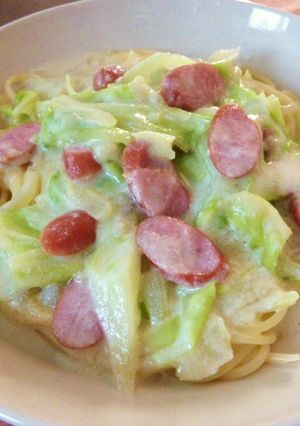 余った粉ミルク缶消費に!クリームパスタ-レシピのメイン写真