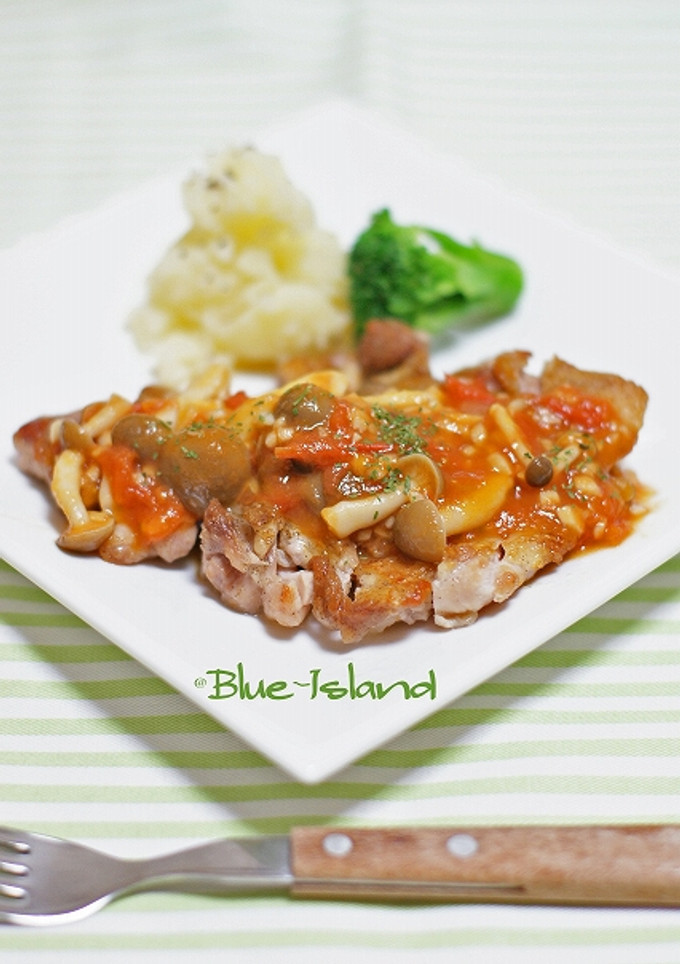 チキンソテー♪簡単トマトソース♪-レシピのメイン写真