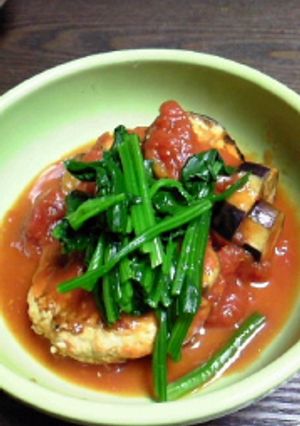 鶏のトマト煮ハンバーグ 卵なしです-レシピのメイン写真