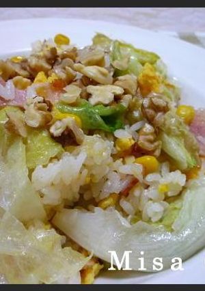 簡単シャキシャキレタスチャーハン-レシピのメイン写真