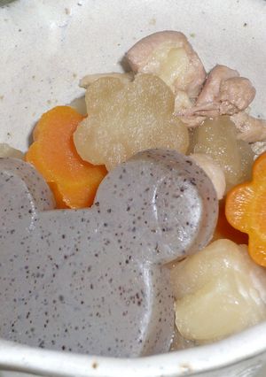 遠足の定番 みんなで型抜き♪簡単煮物-レシピのメイン写真