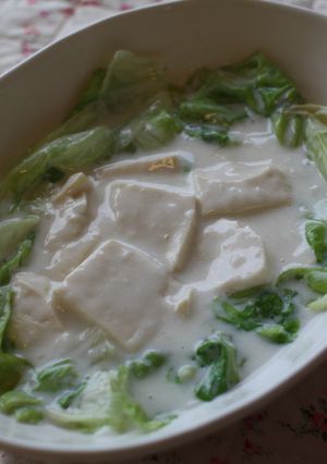 ☆簡単☆お豆腐とレタスの中華風クリーム煮-レシピのメイン写真