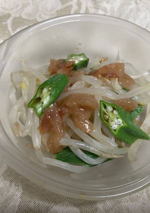 もやしとオクラの梅肉和え-レシピのメイン写真
