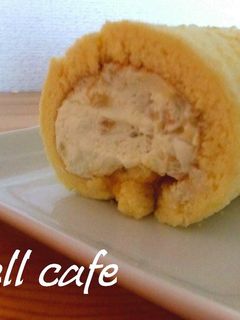 栗とサツマイモのロールケーキ-レシピのメイン写真