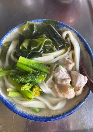 菜の花と和布の鶏塩うどん-レシピのメイン写真