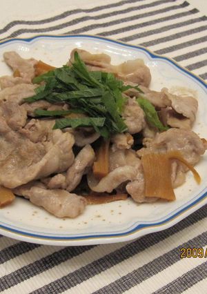 超シンプル！豚肉＆メンマの炒めもの-レシピのメイン写真