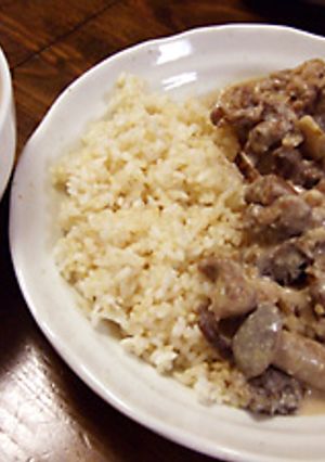 ヨーグルトと豆乳で作るビーフストロガノフ-レシピのメイン写真