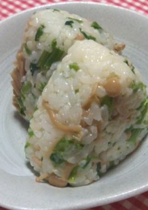 ほうれん草＆なめたけdeマヨ系△おにぎり-レシピのメイン写真