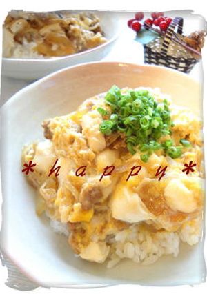 ✿豚ひき肉とくずし豆腐の卵とじ丼✿-レシピのメイン写真