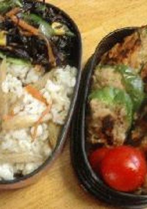 ピーマンの肉詰め弁当-レシピのメイン写真