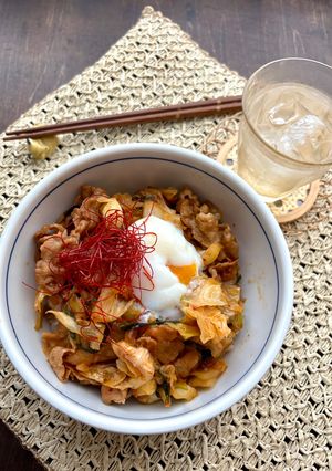 スタミナ豚キムチ丼-レシピのメイン写真