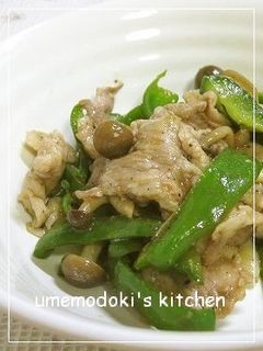 ✿豚肉とピーマン・シメジのオイスター炒め-レシピのメイン写真