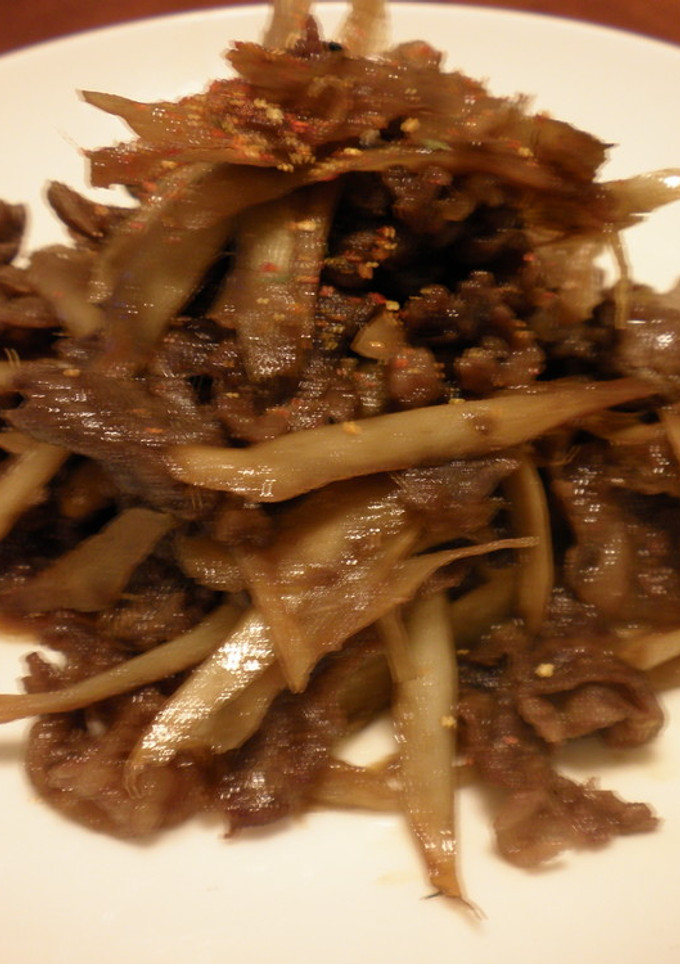 牛肉とごぼうの炒り煮-レシピのメイン写真