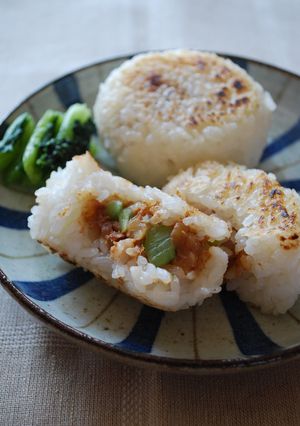 おやき風♪野沢菜焼きおにぎり-レシピのメイン写真