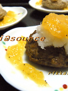 柿ソースでさっぱりハンバーグ。-レシピのメイン写真