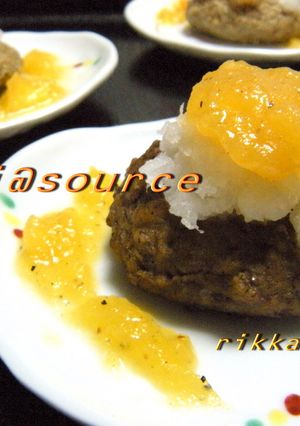 柿ソースでさっぱりハンバーグ。-レシピのメイン写真