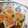 にんじんの油揚げ肉巻きまき煮