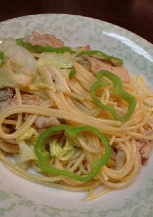 春キャベツと豚肉の生姜焼き風味スパゲッティ-レシピのメイン写真