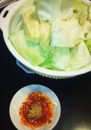 体が火照る！キャベツのための辛いタレ。-レシピのメイン写真