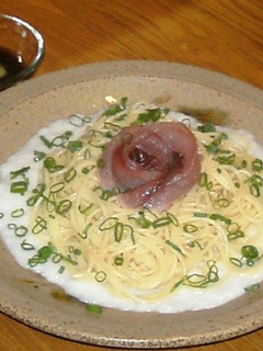 マグロのやまかけパスタ-レシピのメイン写真