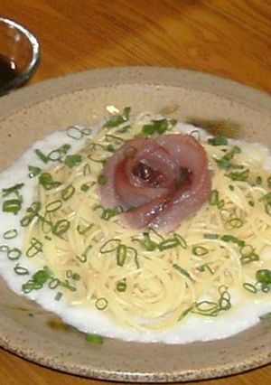 マグロのやまかけパスタ-レシピのメイン写真