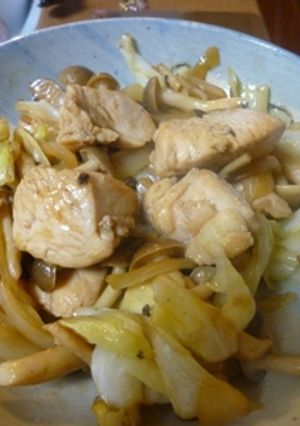 鶏ときのこの炒め物-レシピのメイン写真