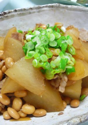 大豆と豚ばら肉の炒め煮-レシピのメイン写真