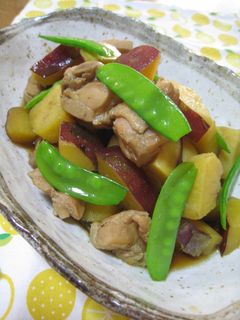 秋味○さつま芋と鶏肉の煮物○-レシピのメイン写真