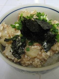 簡単だよ!長いも豆腐明太子のあったか丼-レシピのメイン写真