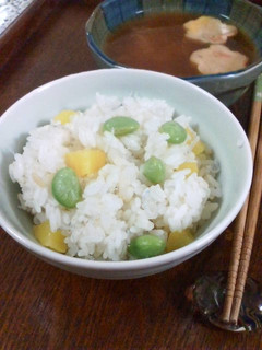 枝豆・たくあん・じゃこの混ぜご飯-レシピのメイン写真