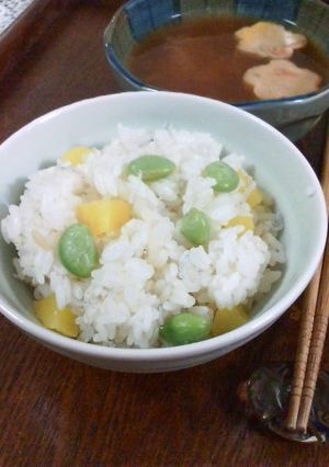 枝豆・たくあん・じゃこの混ぜご飯-レシピのメイン写真