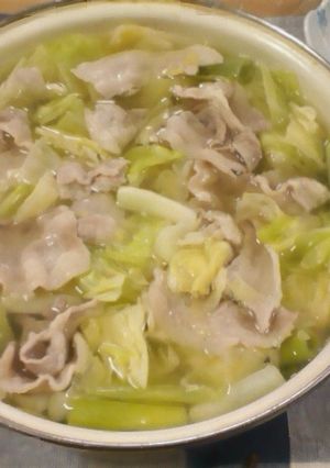 キャベツと豚バラ肉の鍋-レシピのメイン写真