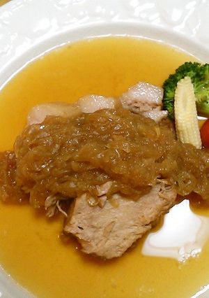 圧力鍋か土鍋で♪豚かたまり肉のコトコト煮-レシピのメイン写真