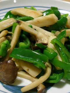 ピーマンエリンギ昆布茶味 お弁当のおかず-レシピのメイン写真