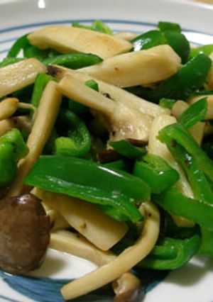 ピーマンエリンギ昆布茶味　お弁当のおかず-レシピのメイン写真