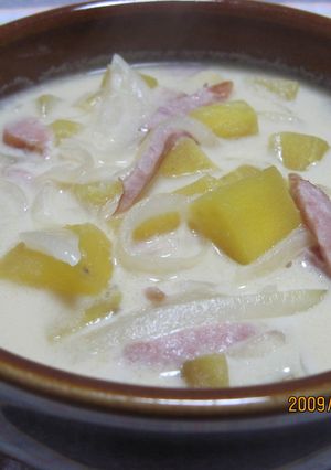給食アレンジ☆さつまいものクリームスープ-レシピのメイン写真
