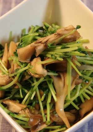 豆苗と舞茸のオイスター炒め-レシピのメイン写真