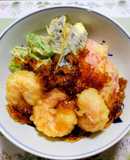 夏の夕飯！さっぱり茗荷ご飯天丼ジュレたれ