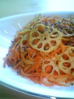 人参と蓮根炒め-レシピのメイン写真