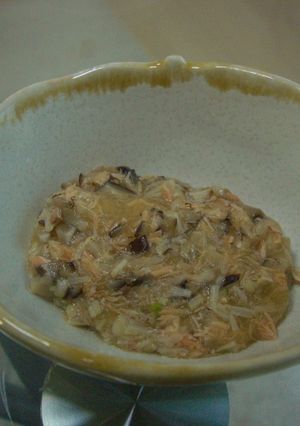 離乳食中期　えの茸鮭の味噌煮☆-レシピのメイン写真