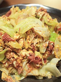 コンビーフとキャベツの炒め物-レシピのメイン写真