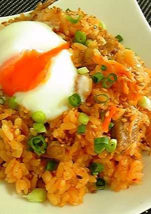 石焼ビビンバ風 豚キムチの炊き込みご飯-レシピのメイン写真