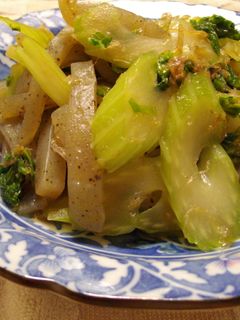 セロリとこんにゃくのきんぴら-レシピのメイン写真