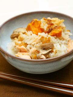 さつまいもと鮭の炊き込みごはん-レシピのメイン写真