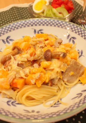 かぼちゃゴロゴロdeパスタ-レシピのメイン写真