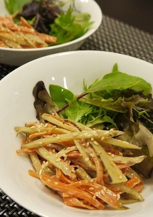 まろやか美味しい♪きんぴらごぼうサラダ-レシピのメイン写真
