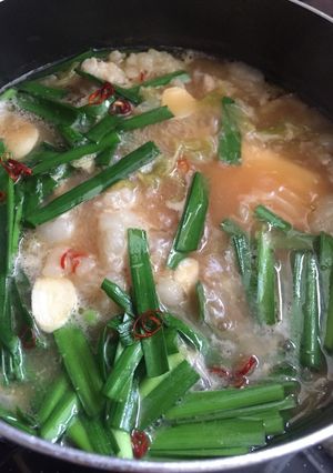 激うま！鍋つゆ＊ホルモン豚肉鶏団子モツ＊-レシピのメイン写真