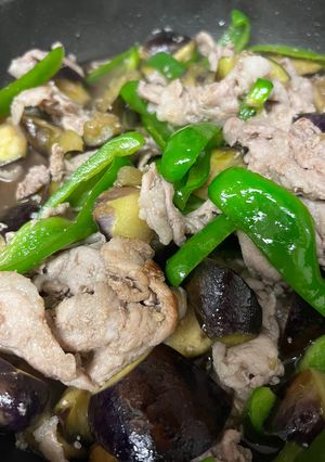 豚肉とピーマンとナスの甘辛炒め-レシピのメイン写真