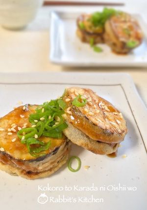 おうち居酒屋☆ナスの甘辛はさみ揚げ-レシピのメイン写真