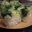 水菜でシャキシャキ!チーズの棒寿司風